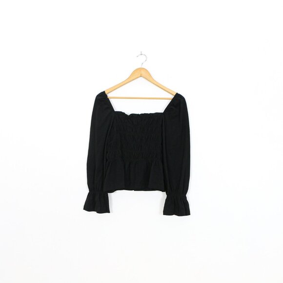*H&M Black Smocked Top - Picture 9 of 10